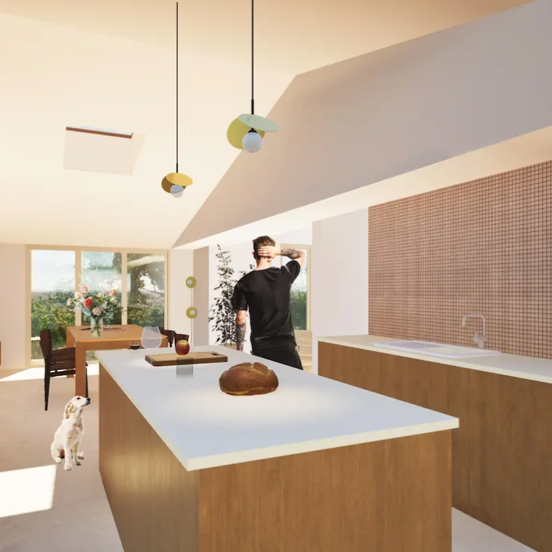 maison neuve avec piscine et jardin Aix en Provence à vendre cuisine