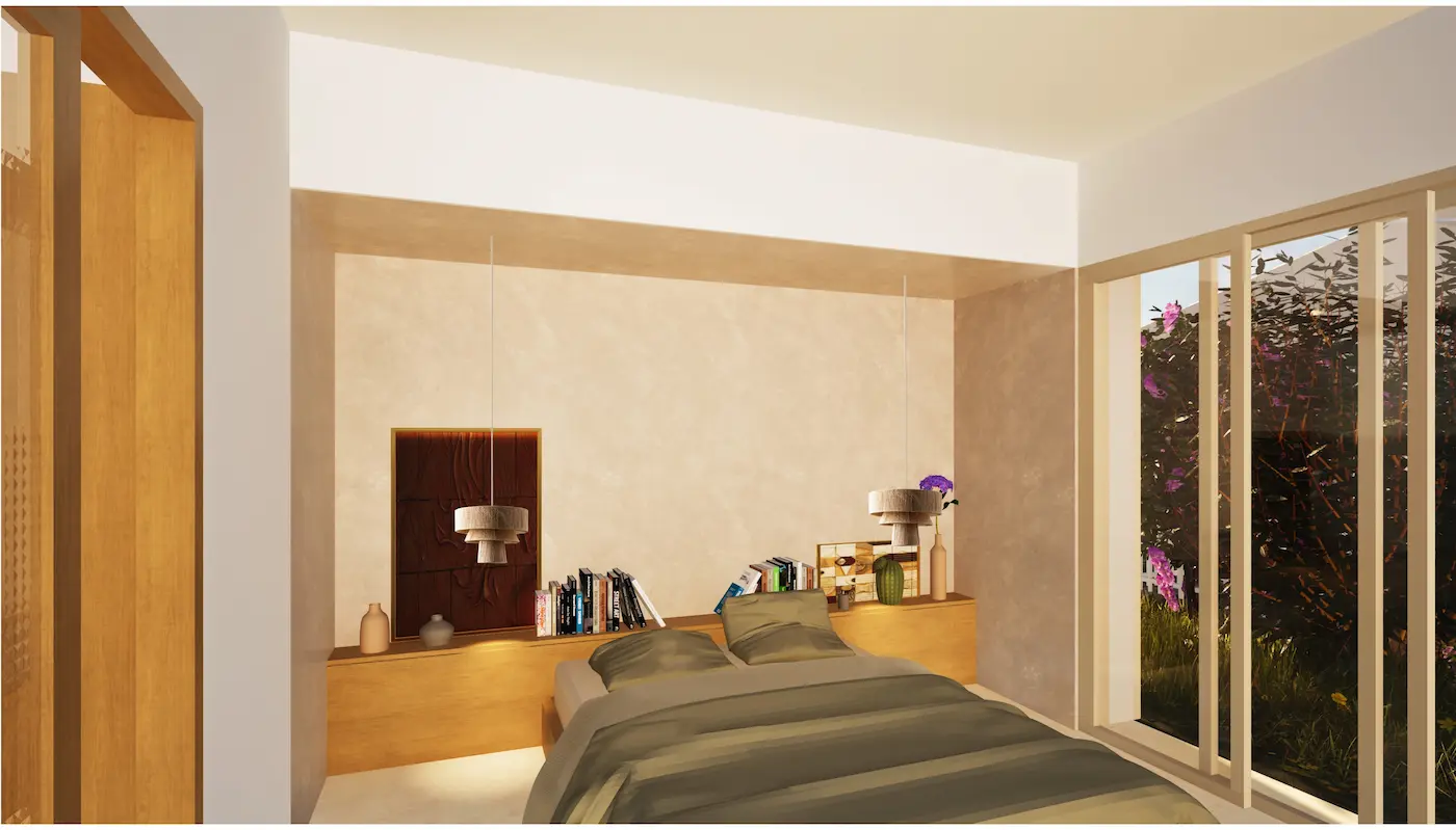 maison neuve avec piscine et jardin Aix en Provence à vendre chambre parentale